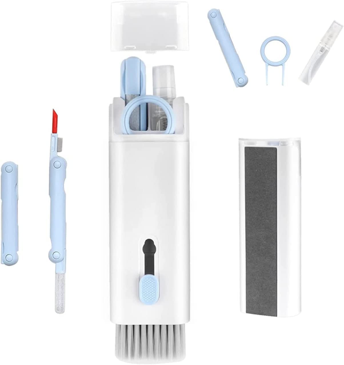 6462 7 in 1 Electronic Cleaner kit, Cleaning Kit for Monitor Keyboard Airpods, Screen Dust Brush Including Soft Sweep, Swipe, Airpod Cleaner Pen, Key Puller and Spray Bottle 02 6462 7 in 1 Electronic Cleaner kit, Cleaning Kit for Monitor Keyboard Airpods, Screen Dust Brush Including Soft Sweep, Swipe, Airpod Cleaner Pen, Key Puller and Spray Bottle 02